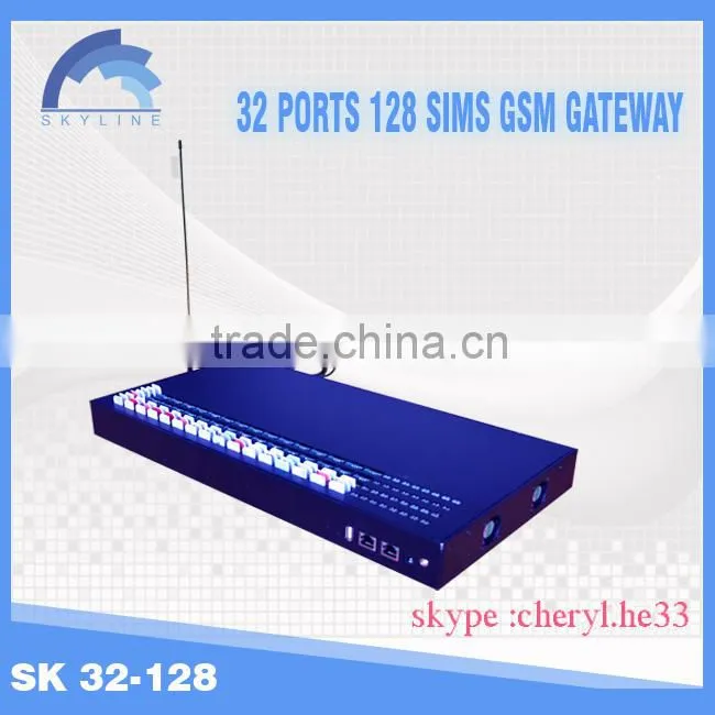 New Arrival! 32 ports with 128 sims GSM voip gateway , skyline 32-128 gsm gateway