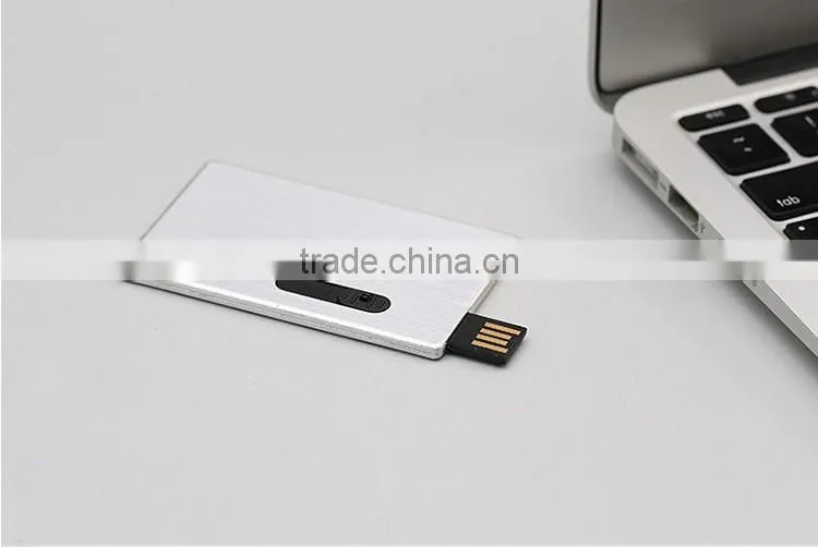 Metal material usb credit card flash drive , custom usb flash drive