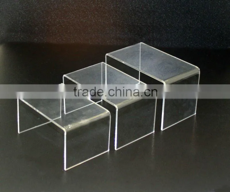 Acrylic 3 Step Freestanding Display Rack (Shelf/ Riser / Stand)
