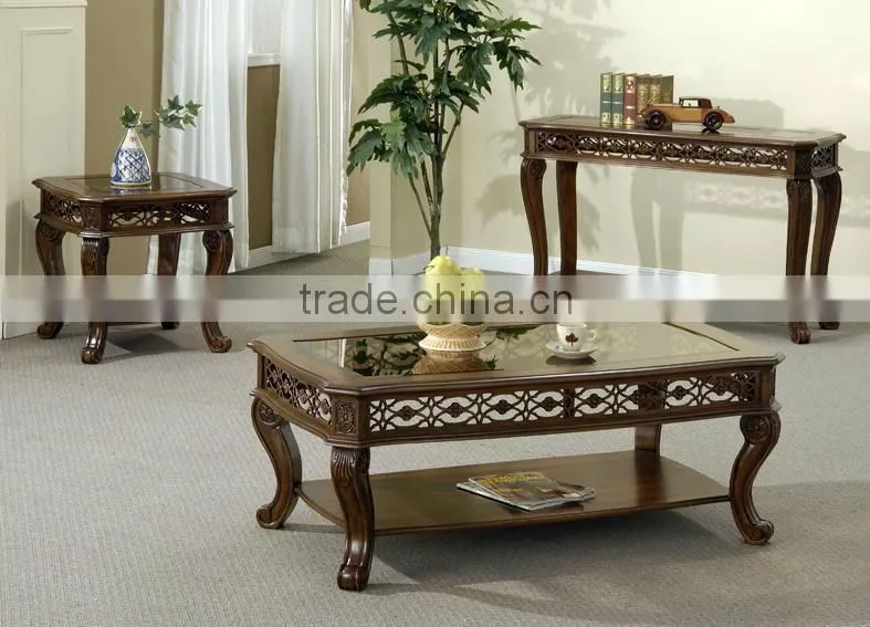 CF30036 Antique Cutout Coffee Table End Sofa Table with shelf & Akzonobel Paint Furniture