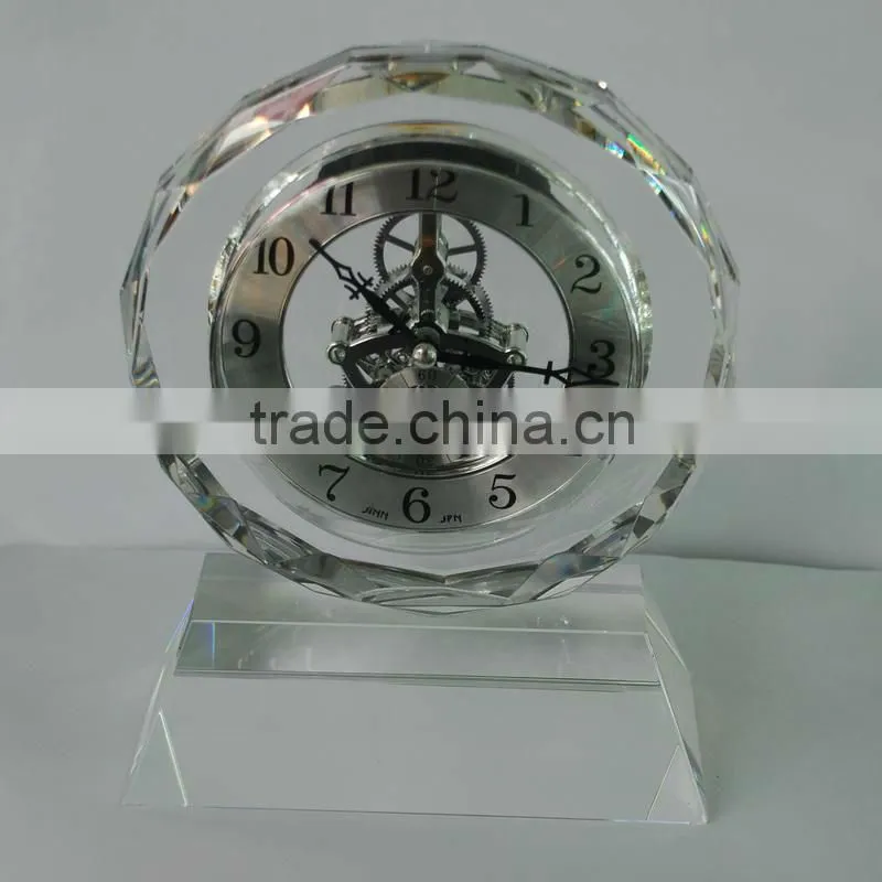 Decoration Crystal Glass Clock