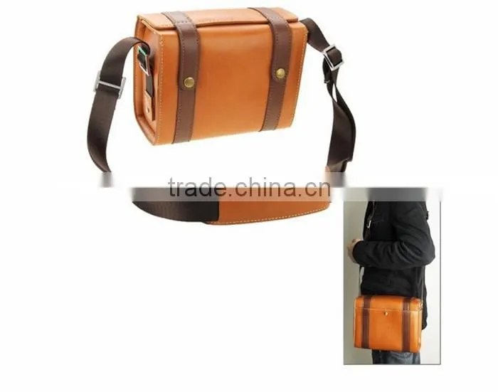 Factory high quality stylish leather Camera case Bag in Dongguan