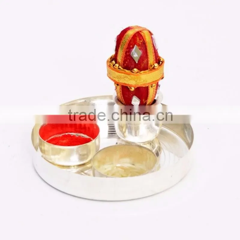 Indian wedding souvenirs puja thali gifts indian wedding gift silver puja thali