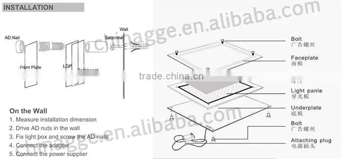 Super Slim Acrylic Real Estate Agents Display LED Window Light Pockets