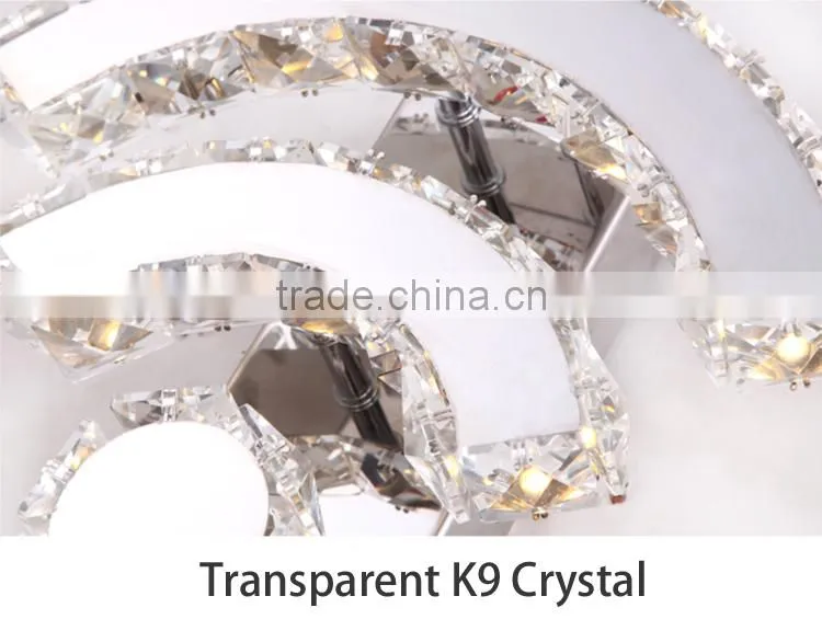 Wifi Design 220V LED Wall Lights K9 Crystal Decorative Wall Lamp