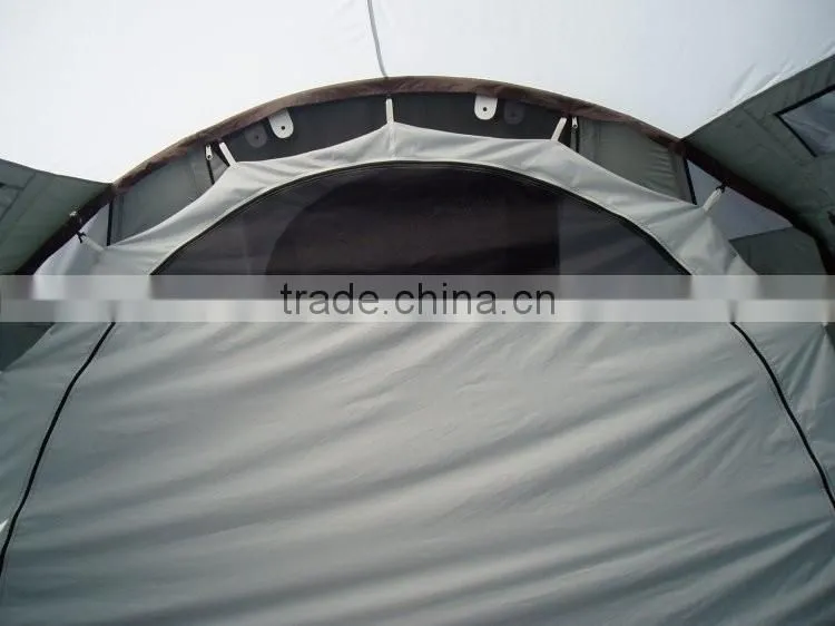 Fiberglass pole and polyester fabric family tent