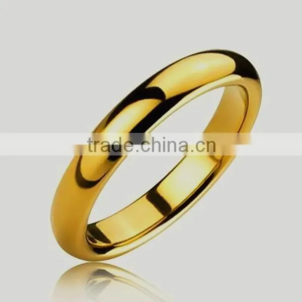 24k gold plated tungsten ring