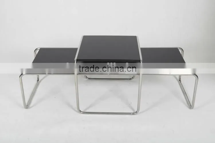 Wooden black cheap rectangular kivaha coffee table set wholesale