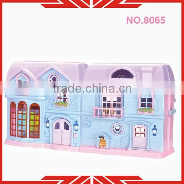 My happy family house toy 8065 with doorbell light and pendant lamp child toy