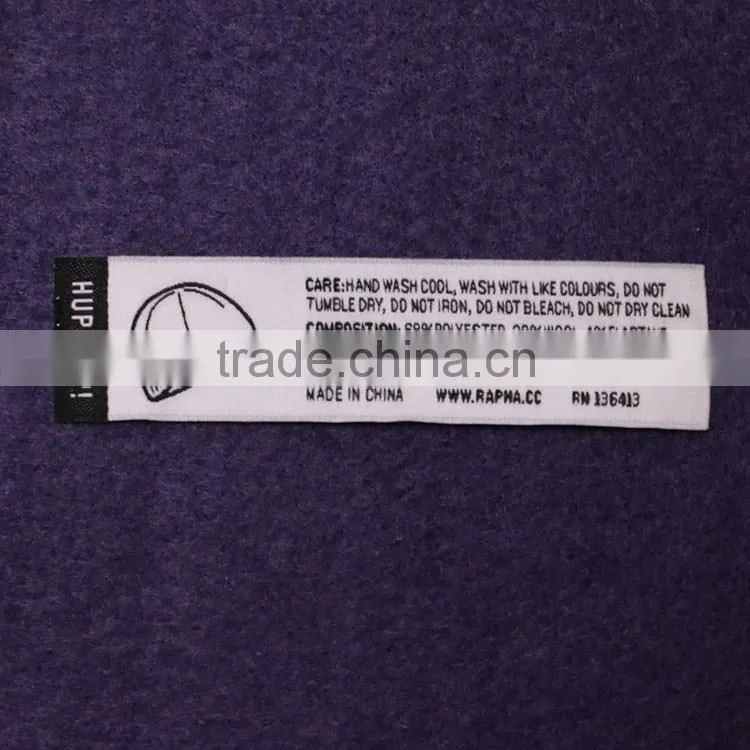 Custom Design Centerfold High Density Garment Damask Woven Labels