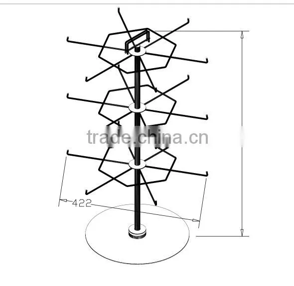 Joyings Wire Rotating Postcards Countertop Display Rack