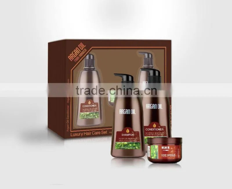 2016 Newest Christmas Gift Set Sulfate Free Argan Oil Shampoo Conditioner Hair Masque Set