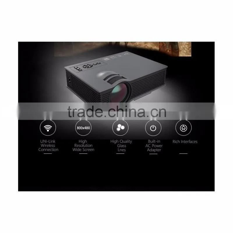 UNIC UC46 Projector Portable Red-Blue 3D Effect Simplified Micro Full HD 1080P with WIFI Home Cinema LED Projector US/EU/UK Plug