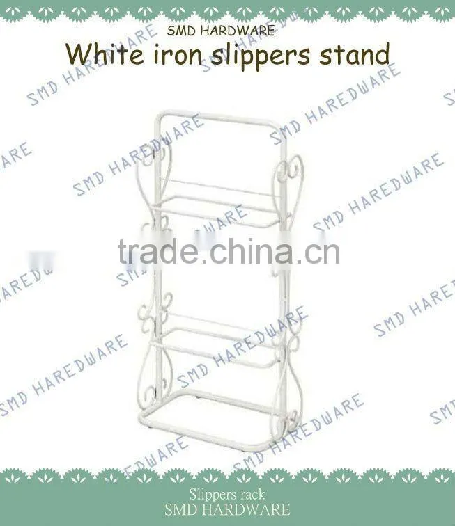 White iron slippers stand