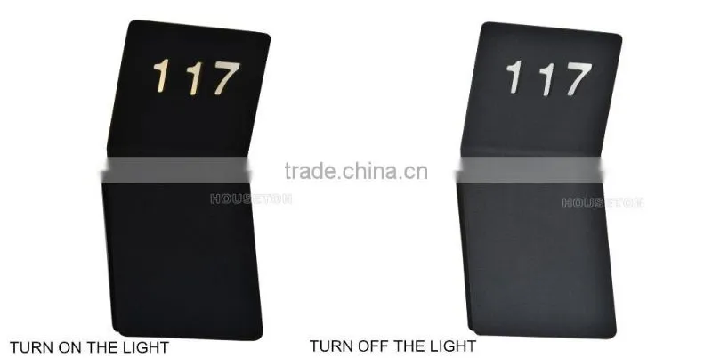 Hotel door black led house number light,Black led house number light,House number lights WL1065