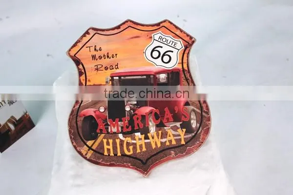Vintage Wall Hanging Route Plate Decoration