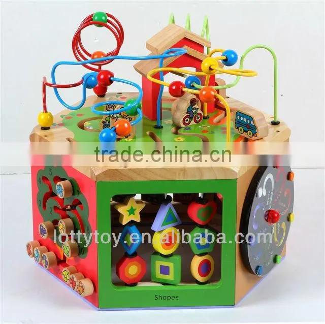 Labyrinth wooden bead maze toy