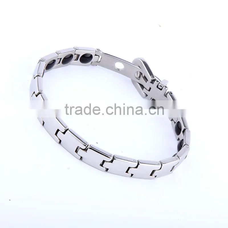 Noproblem P020 stainless steel fashion hygienic personalized smart power germanium bracelet