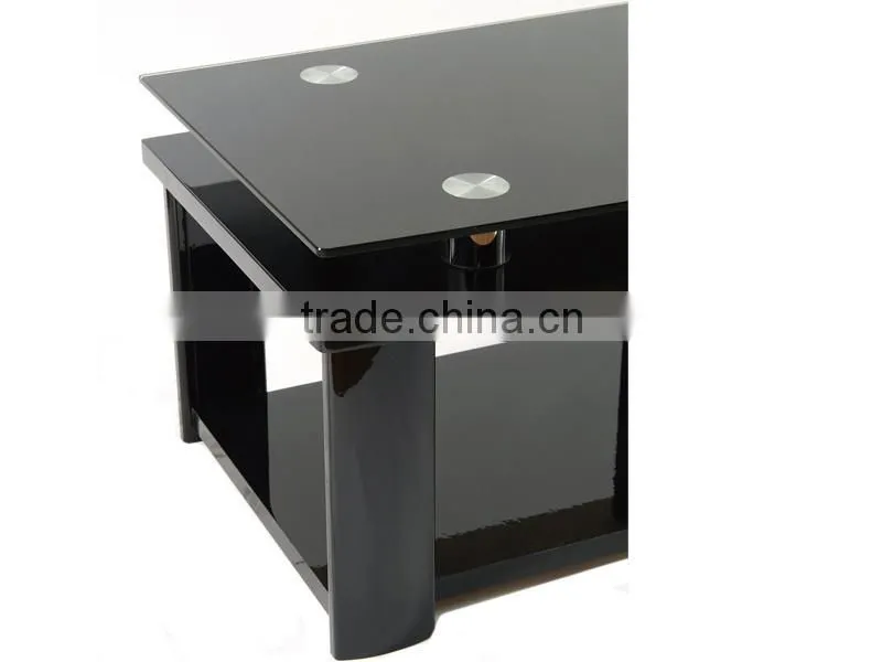 TV-3008 Black Lacquered TV Stand With Drawers