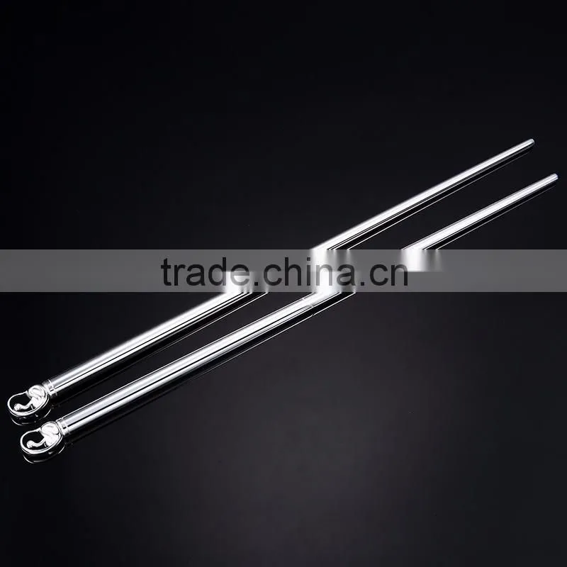 silver plated Chopsticks wedding gift unique luxury Design chopsticks with animal snake head display chopsticks for present