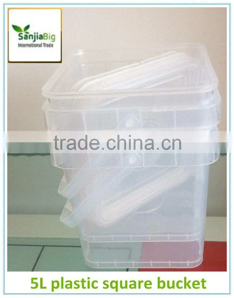 2L 5L 8L 10L 15L 20L square plastic food buckets with many colors
