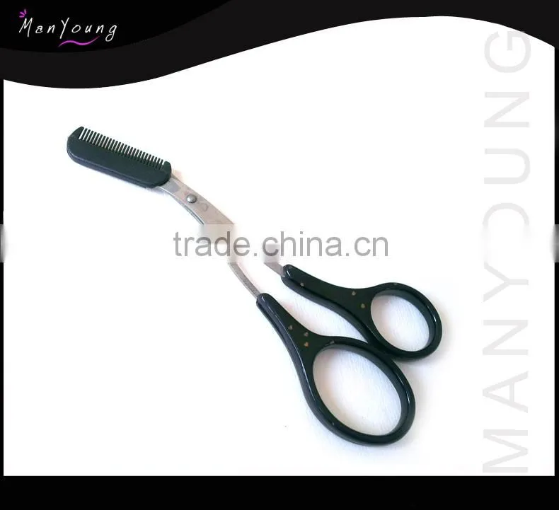 Fashion Style Cosmetic Eyebrow Scissors with Comb