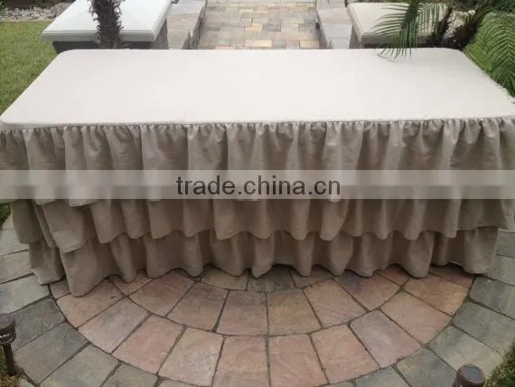 Cheap Price Polyester Table Skirt For Wedding