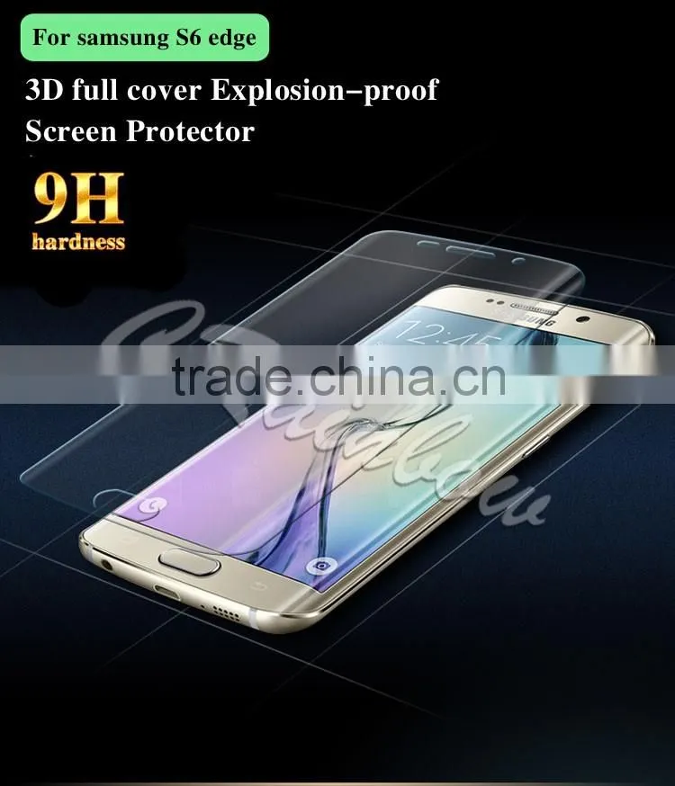 3D Curved Full Cover PET screen film for samsung galaxy s6 edge screen protector