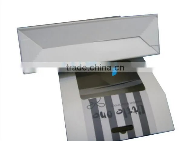 unique hanger paper box packaging for clothes with PVC window