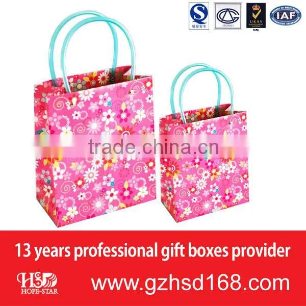 2016 Custom Logo Printed Paper shopping bag, shopping gift paper bag wholesale