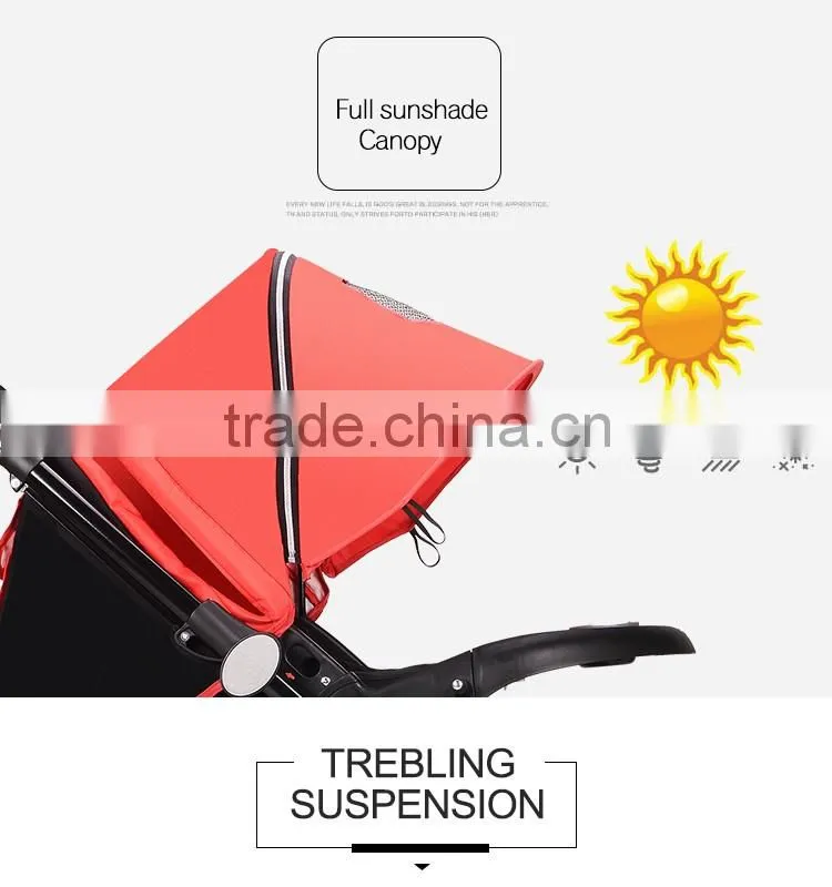 High Landscape Stroller| Baby Trolley | Pram | Carriage | Pushchair With Seat Cushion