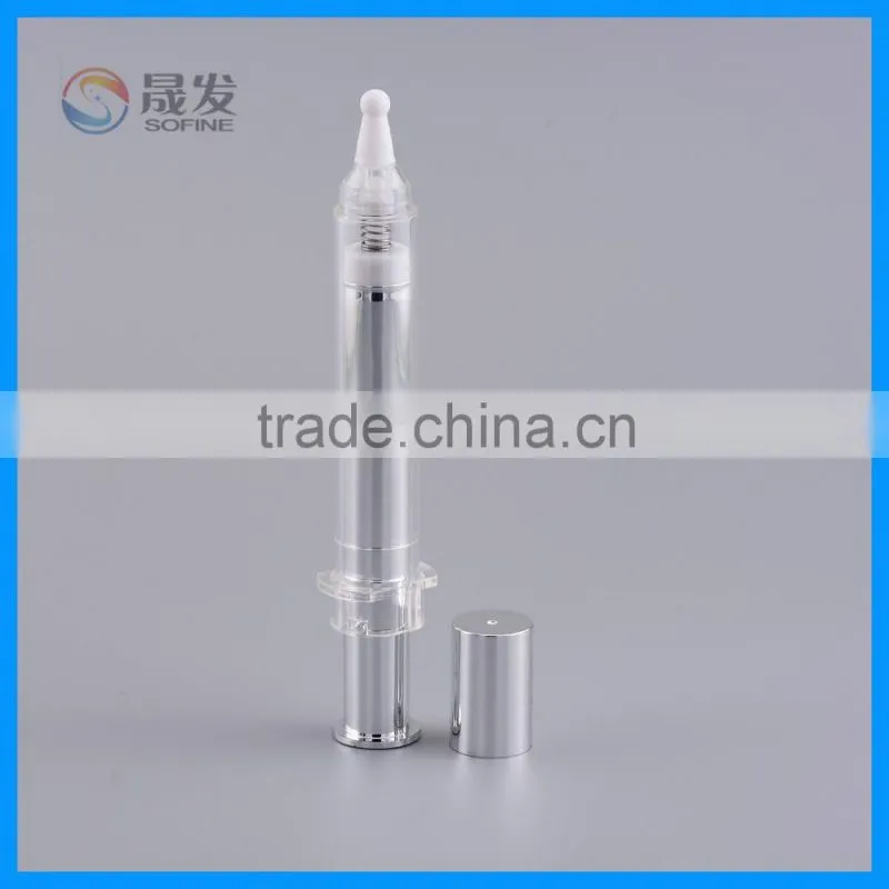 Needle head airless tube for cosmetic packaging