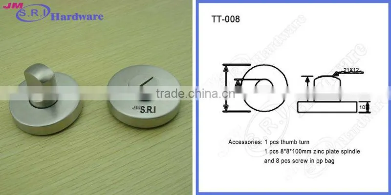 Good quality round shape bathroom door lock