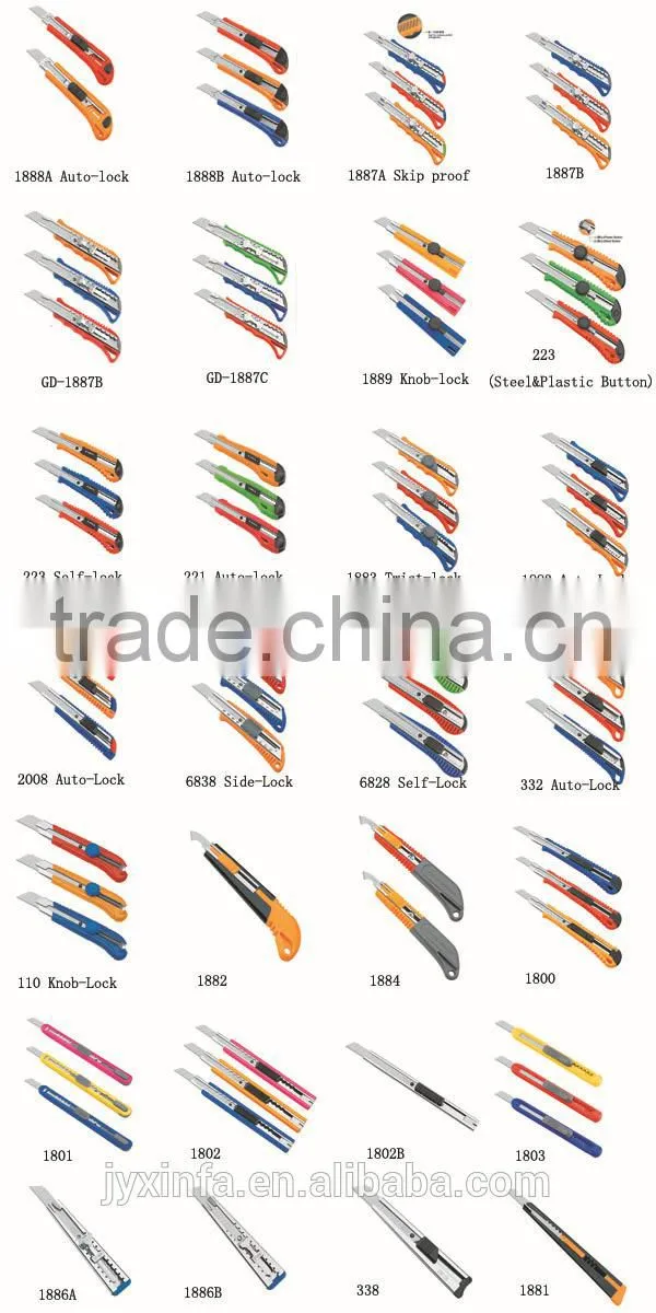 Decorational & Construactional blade knife cutter XF-1888B
