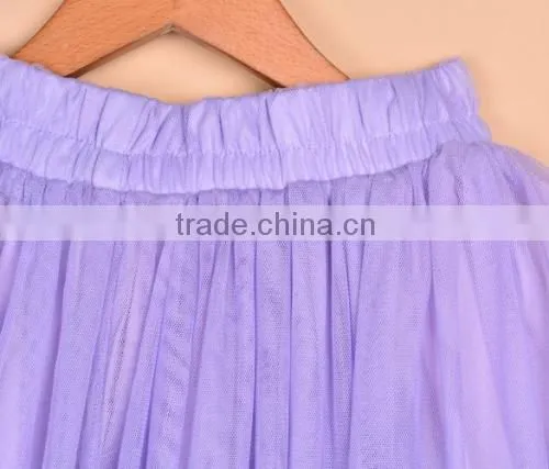 Summer Women's Net Yarn Casual Long Skirt Candy Color Solid Maxi Skirt