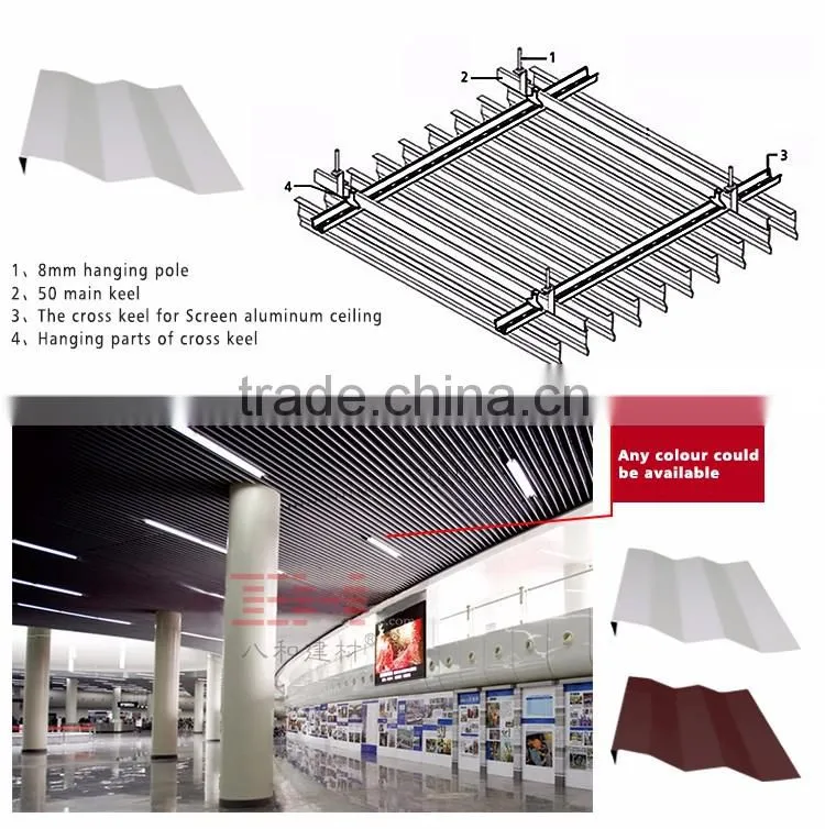 Wholesale decoration materials aluminum screen metal ceiling