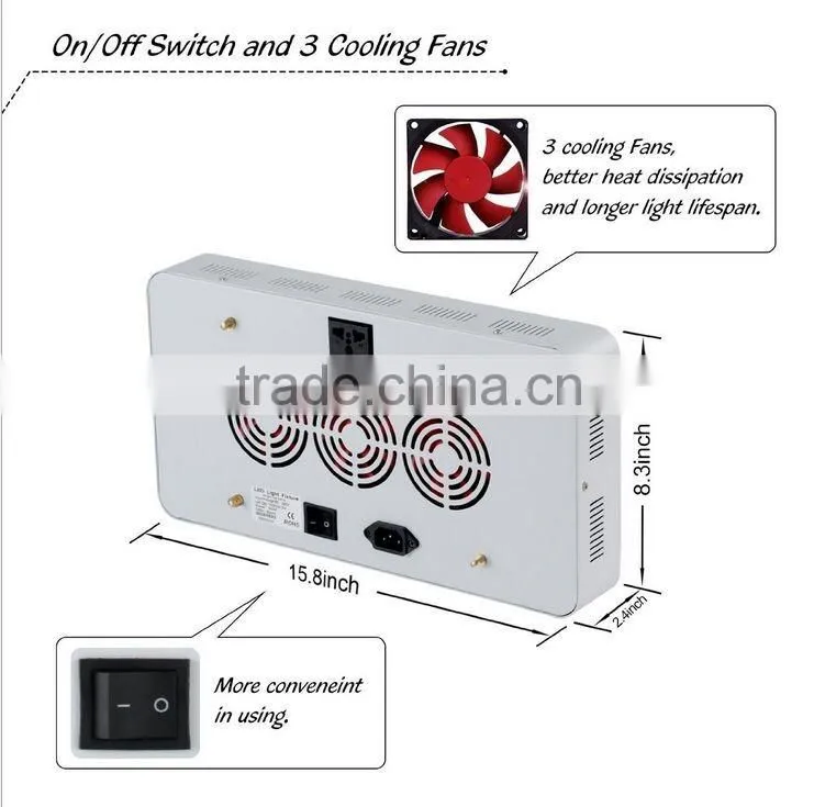 led grow light full spectrum grow bloom 300 watt