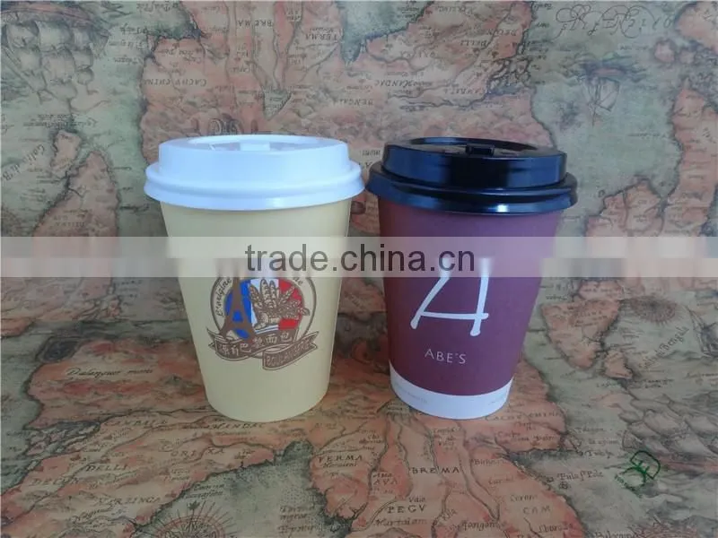 Custom printed disposable single wall paper coffee cup
