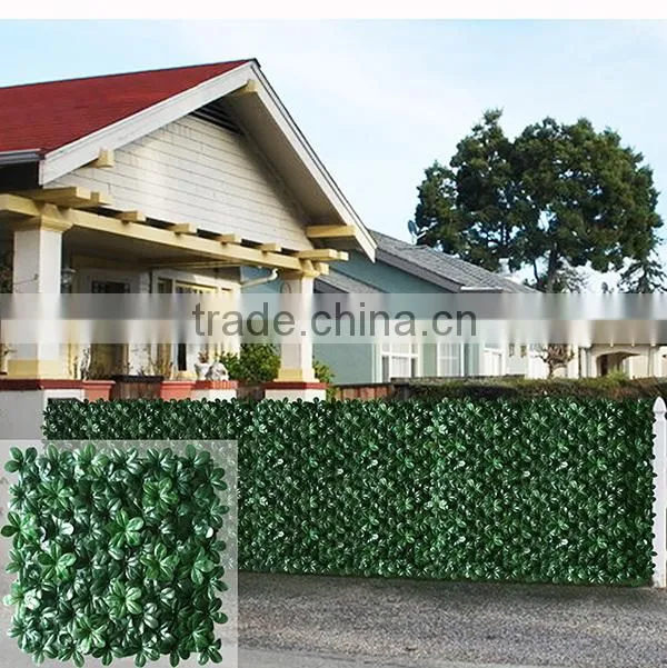Faux pittosporum polyester material artificial green fence
