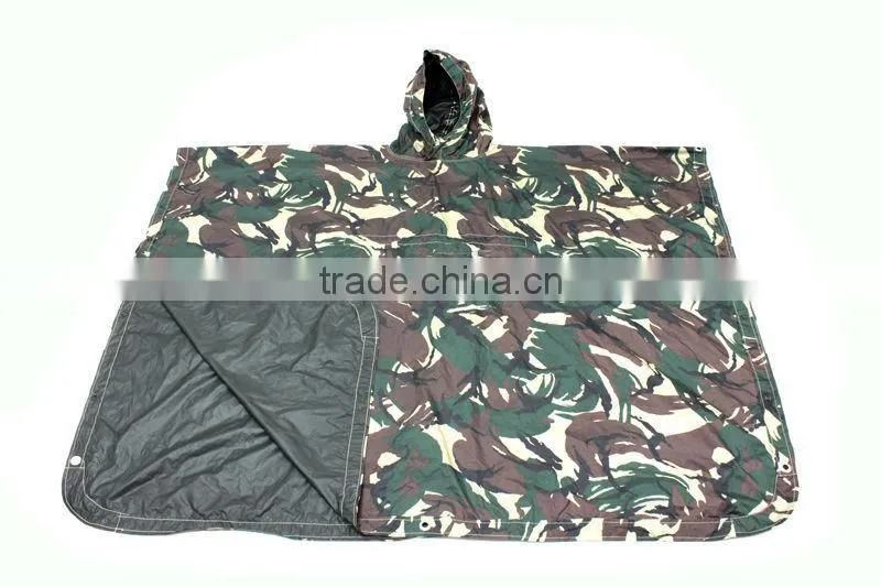 Military Camouflage Army Poncho Raincoat