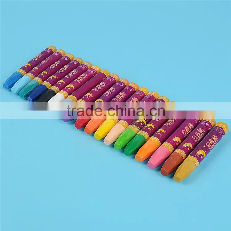 Promotional art supplies 18 color oil pastel crayon for students, wax oil pastel crayon kits for kids drawing