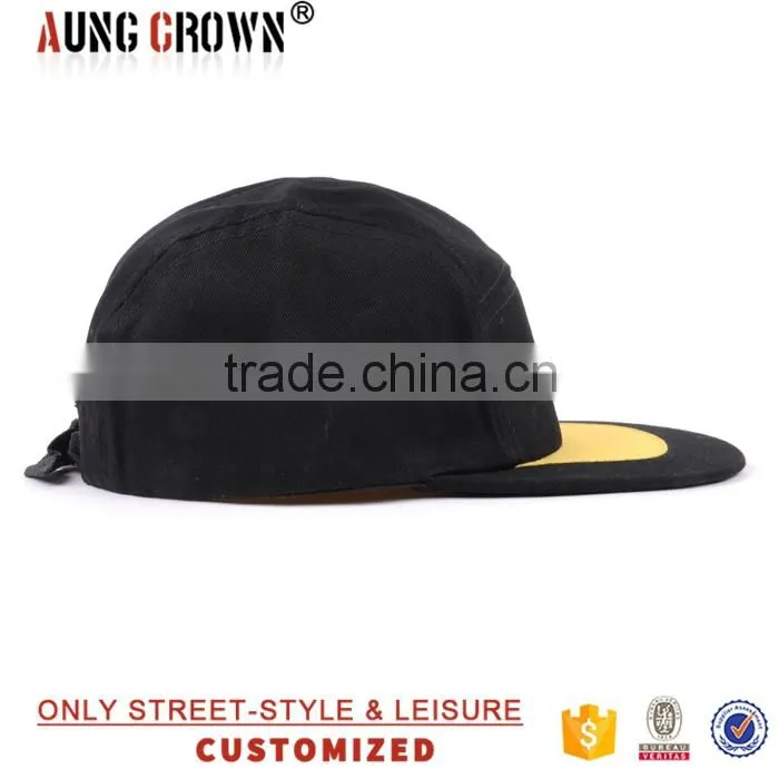 custom cotton 5 panel hat embroidery logo