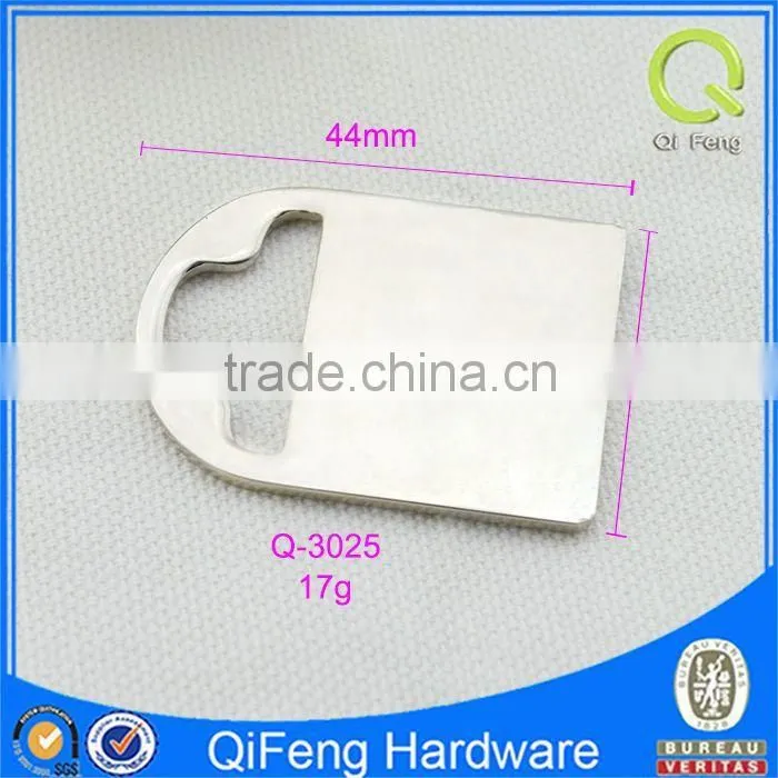 Q-3025 bag accessory metal label nickel fashion bag shape design