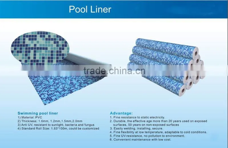 Hot sell Mosaic pvc swimming pool liner