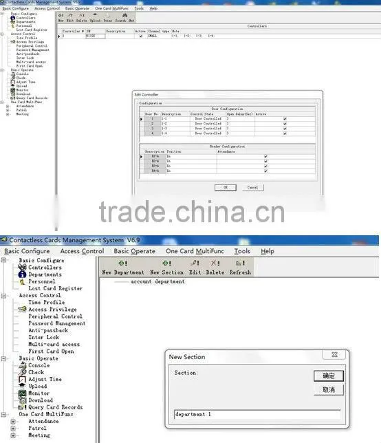 Tcp/ip two door access controller for access control door systems