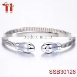 stainless steel bracelet corn chain beads bracelet mens snake head silver color bangle new products 2017 design for men