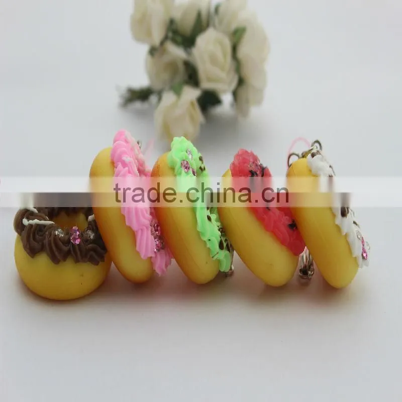 Hot Simulation Food Artificial fake Donut pvc Fridge Magnets SQ-DT