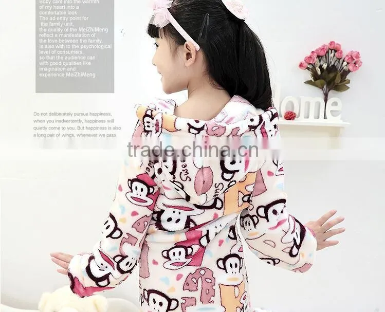 Baby bathrobe Animal leopard flannel fleece