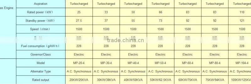 china brand LPG Generator 50HZ