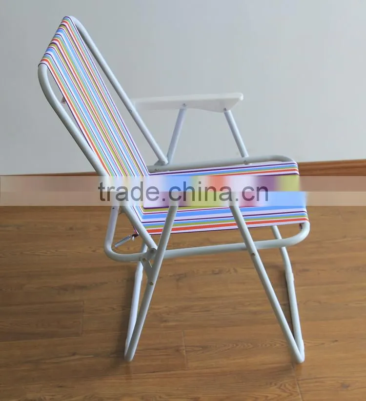 HOT SELL METAL COLOR STRIPE OUTDOOR FOLDING CHAIR
